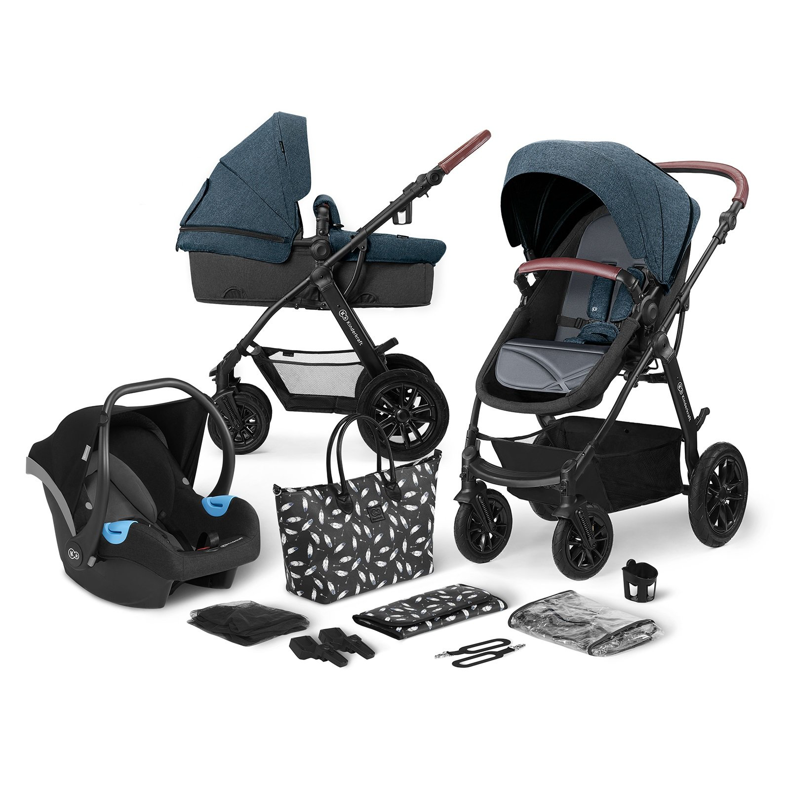 Коляска 3в1 Kinderkraft XMOOV Denim  купить,NaN