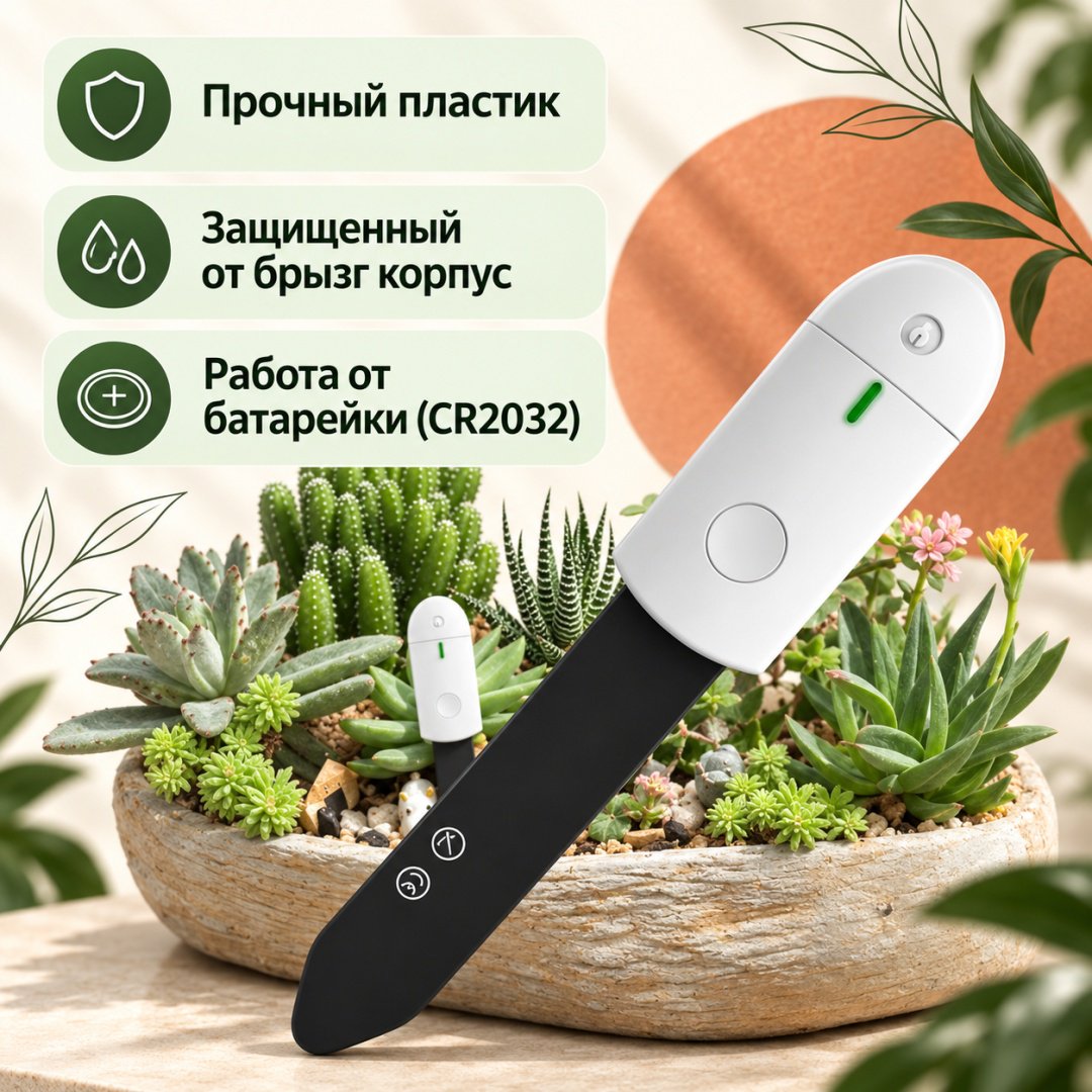 ART-Wave измеритель влажности и освещенности почвы WN-1803, пластик