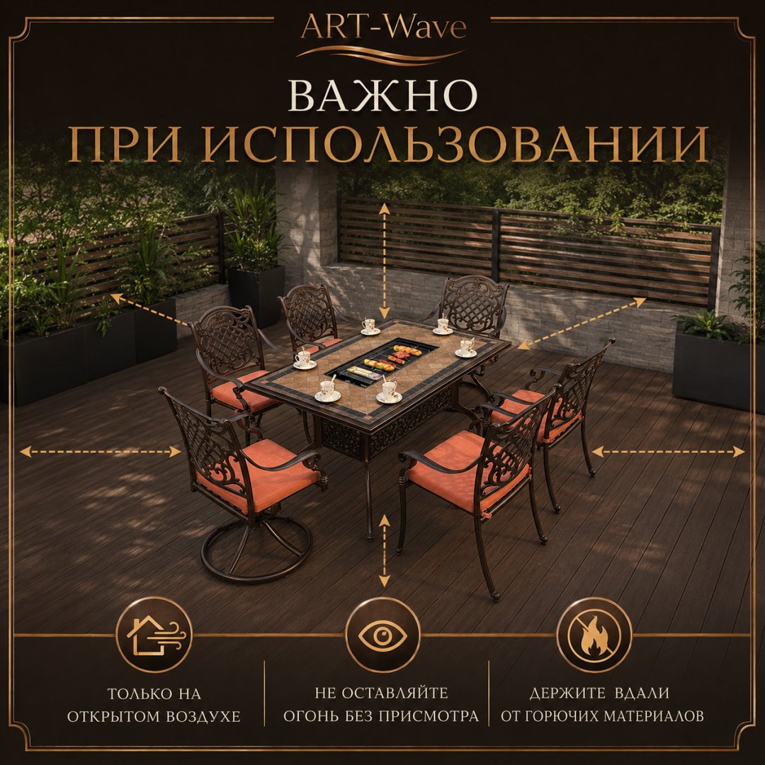 Комплект ART-Wave 7 в 1, кол-во персон: 6, металл купить,526990