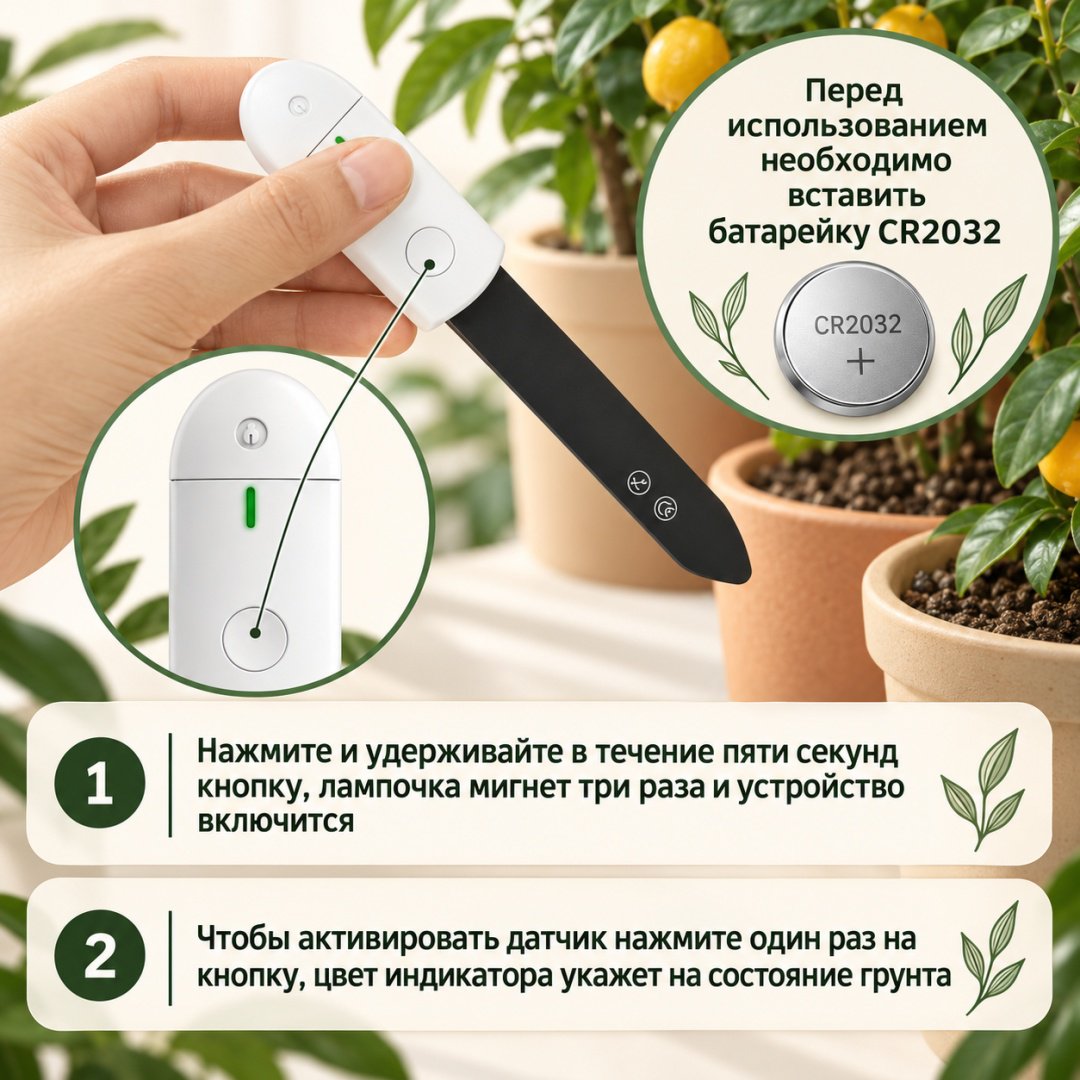 ART-Wave измеритель влажности и освещенности почвы WN-1803, пластик купить,2490