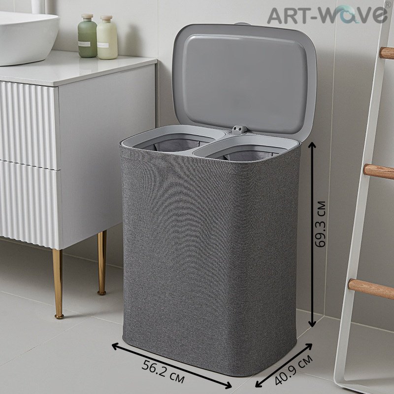 ART-Wave корзина для белья, детских вещей 56.2x40.9x69.3 см, металл, пластик, текстиль