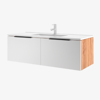 Тумба для ванной комнаты Daiva Casa Амалия 120x37.5x46 см бело-коричневая купить,NaN