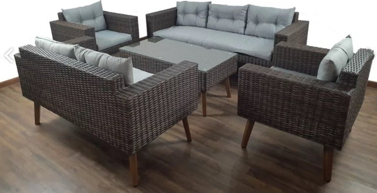 Комплект ART.Home 5 в 1, кол-во персон: 7, искусственный ротанг