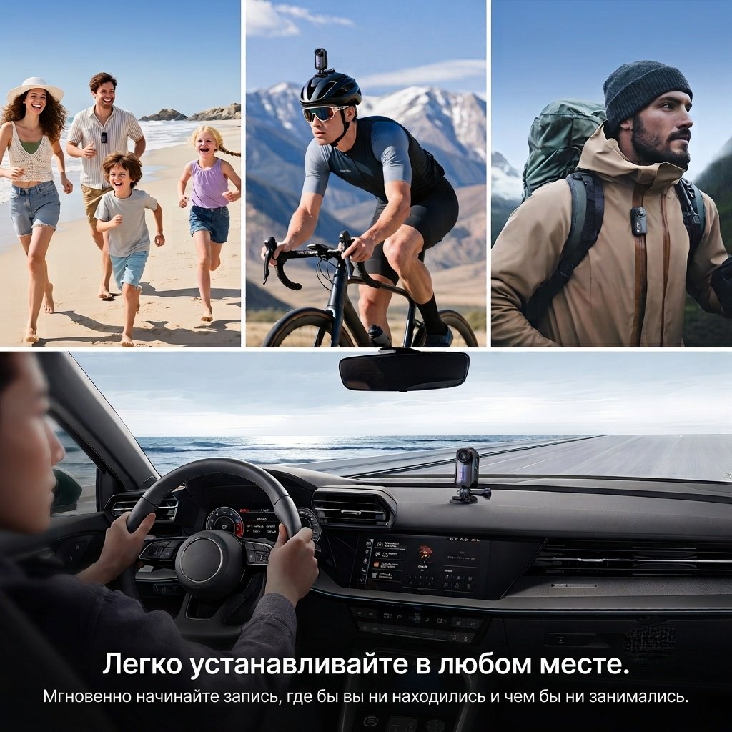 Экшн-камера SJCAM C110+64Gb черный купить,NaN