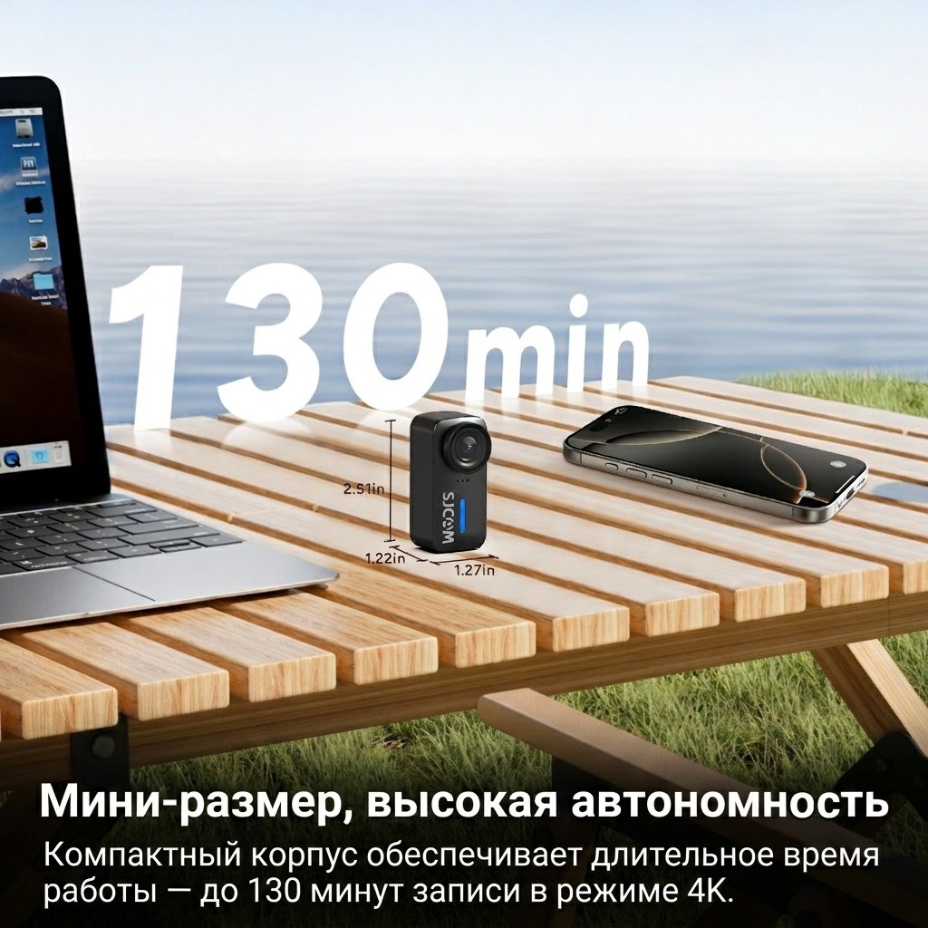 Экшн-камера SJCAM C110+64Gb черный купить,NaN