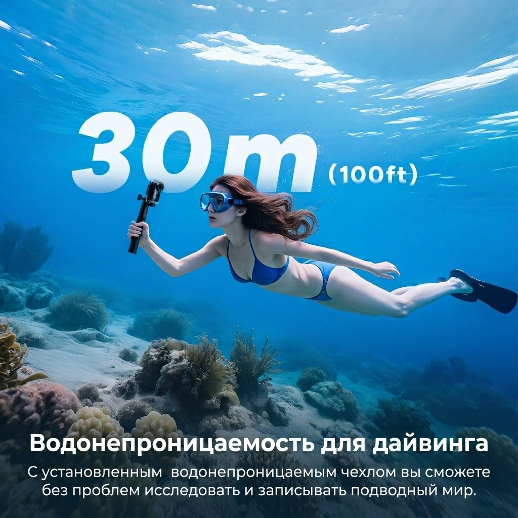 Экшн-камера SJCAM C110+64Gb черный купить,NaN