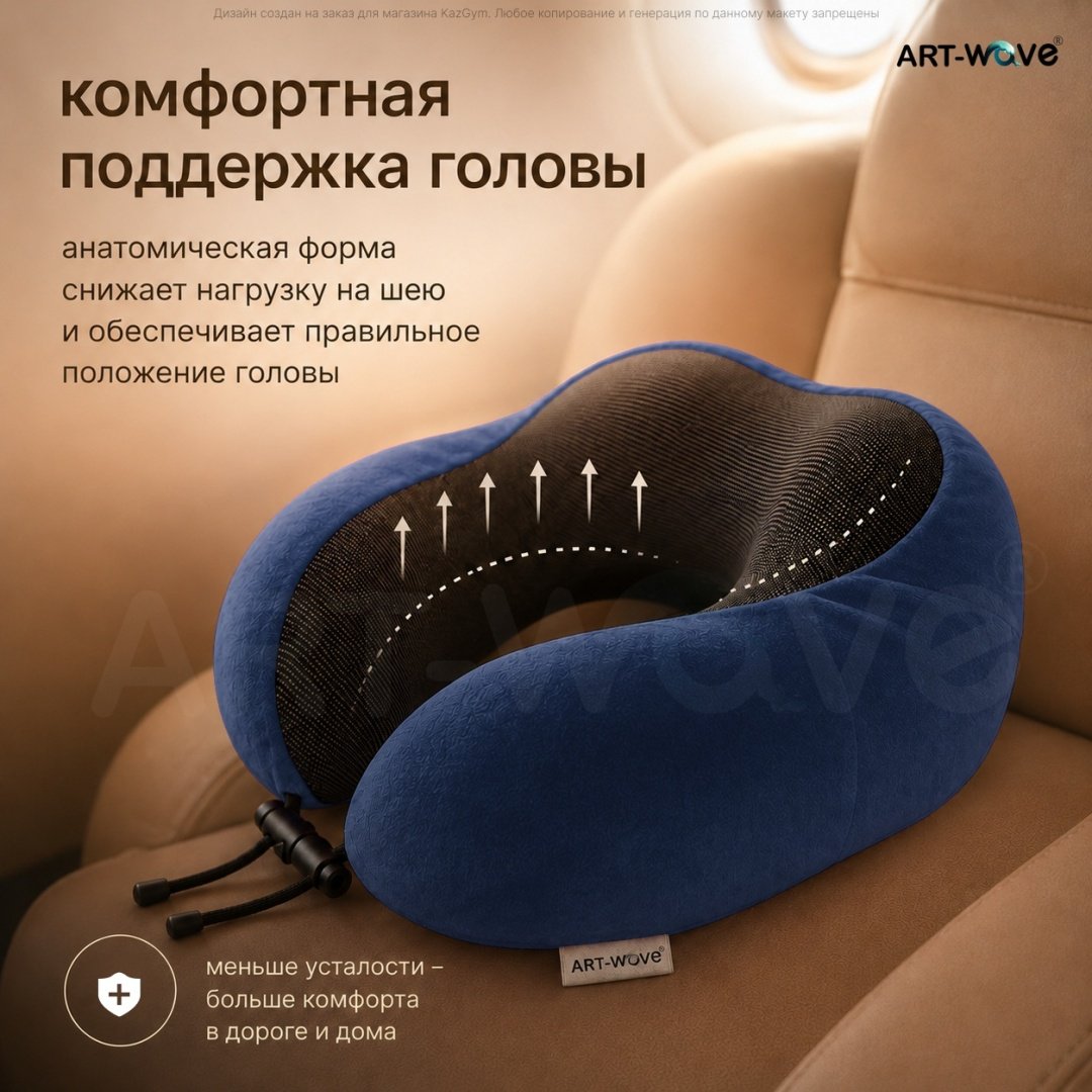 Подушка ART-Wave PL01-navy синий