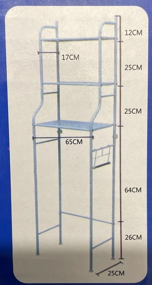 Стеллаж над стиральной машиной ART-Wave TM-0091, 65x25x153 см, белый