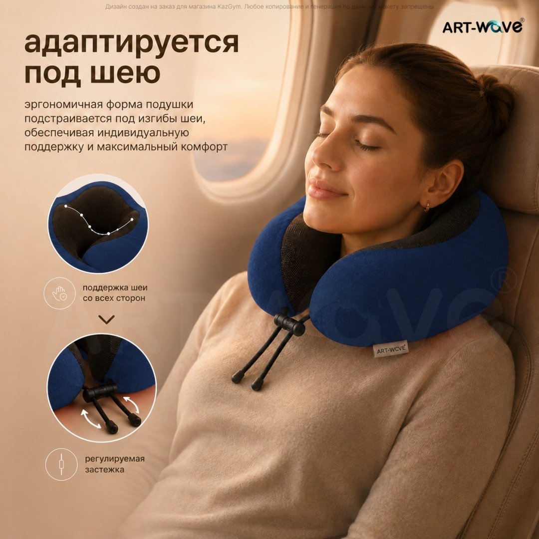 Подушка ART-Wave PL01-navy синий