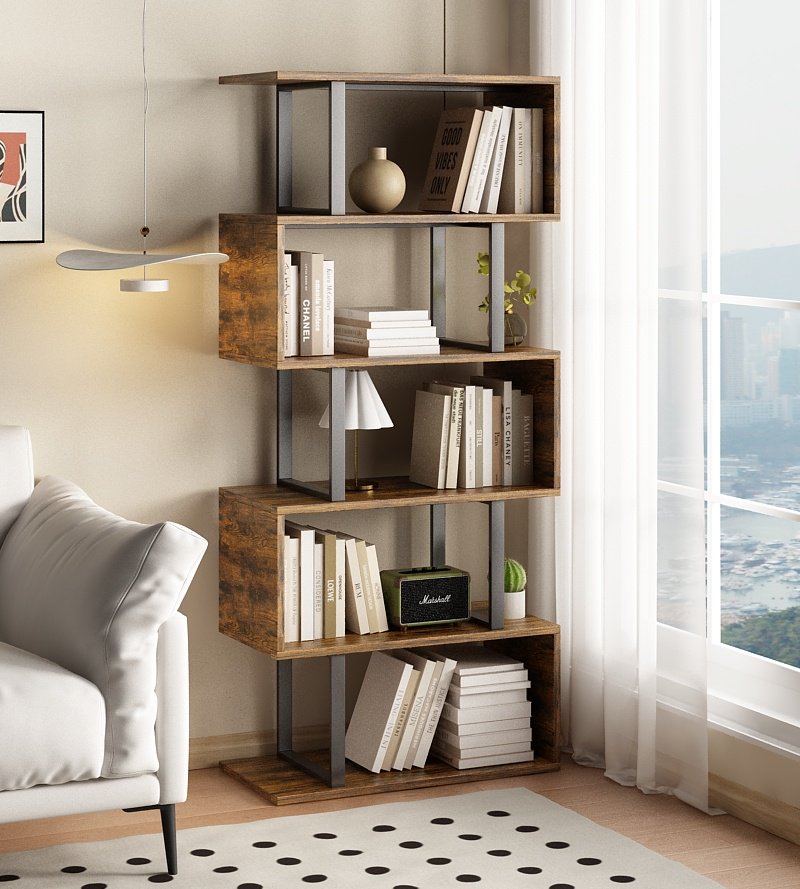 Стеллаж напольный ART-Wave SH-2405-brown, 80x30x178 см, коричневый