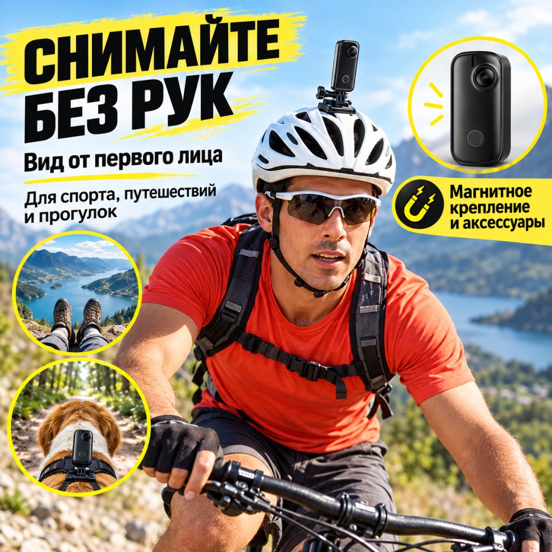 Экшн-камера SJCAM C100 + 64Gb черный купить,NaN
