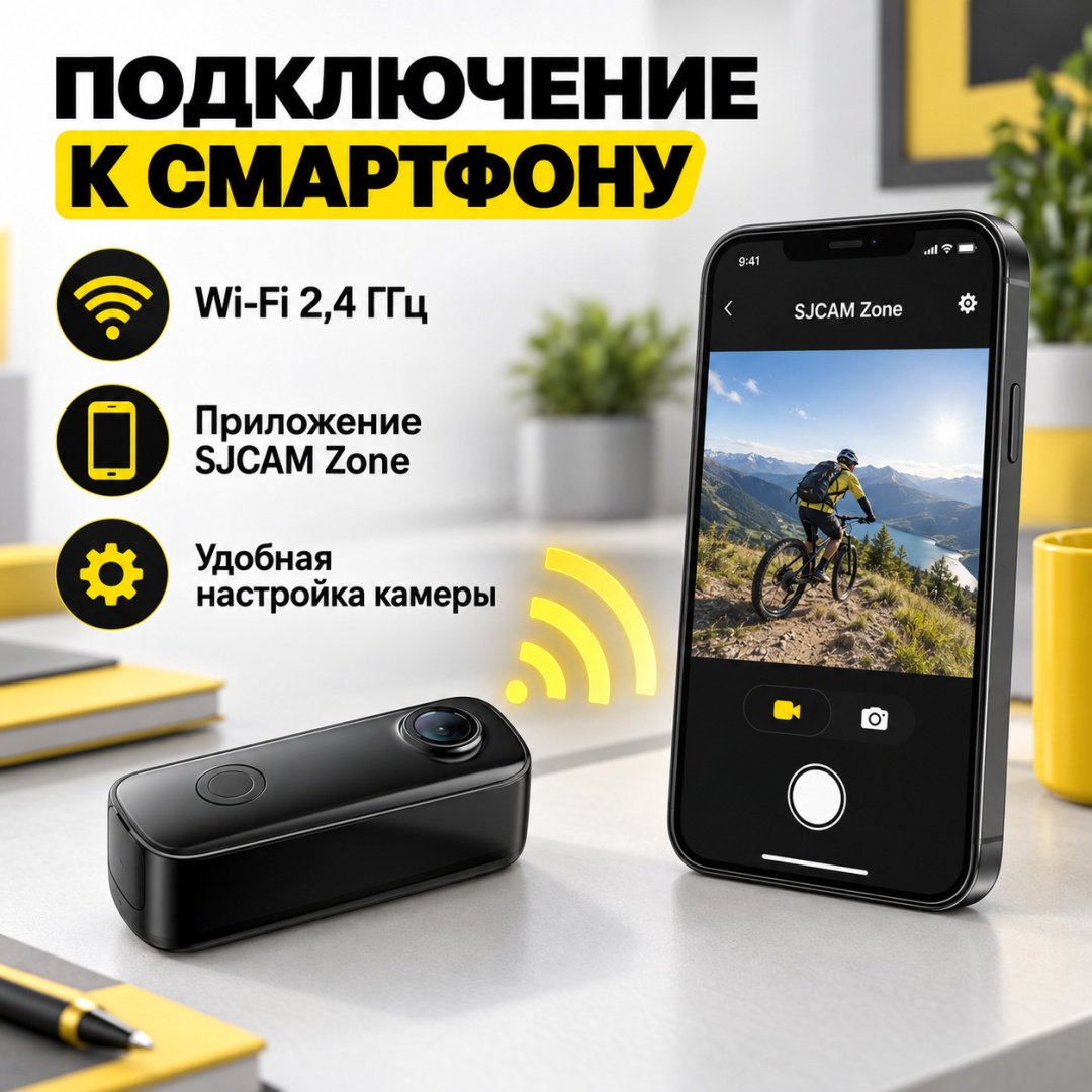 Экшн-камера SJCAM C100 + 64Gb черный купить,NaN