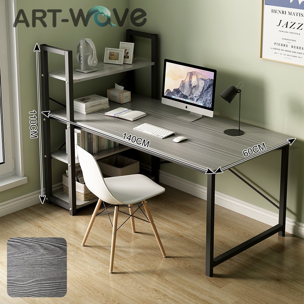 Стол компьютерный ART-Wave TB-25011-grey, 140х60x110 см, серый