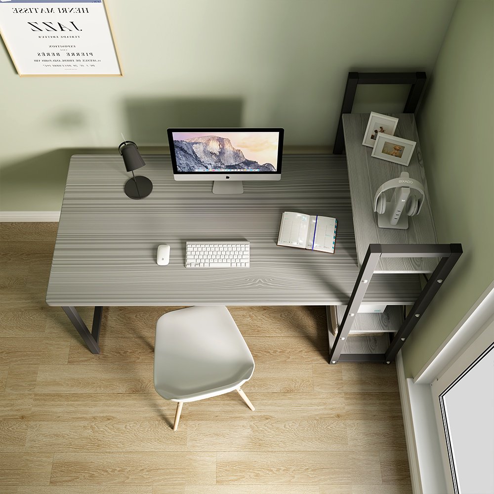 Стол компьютерный ART-Wave TB-25011-grey, 140х60x110 см, серый