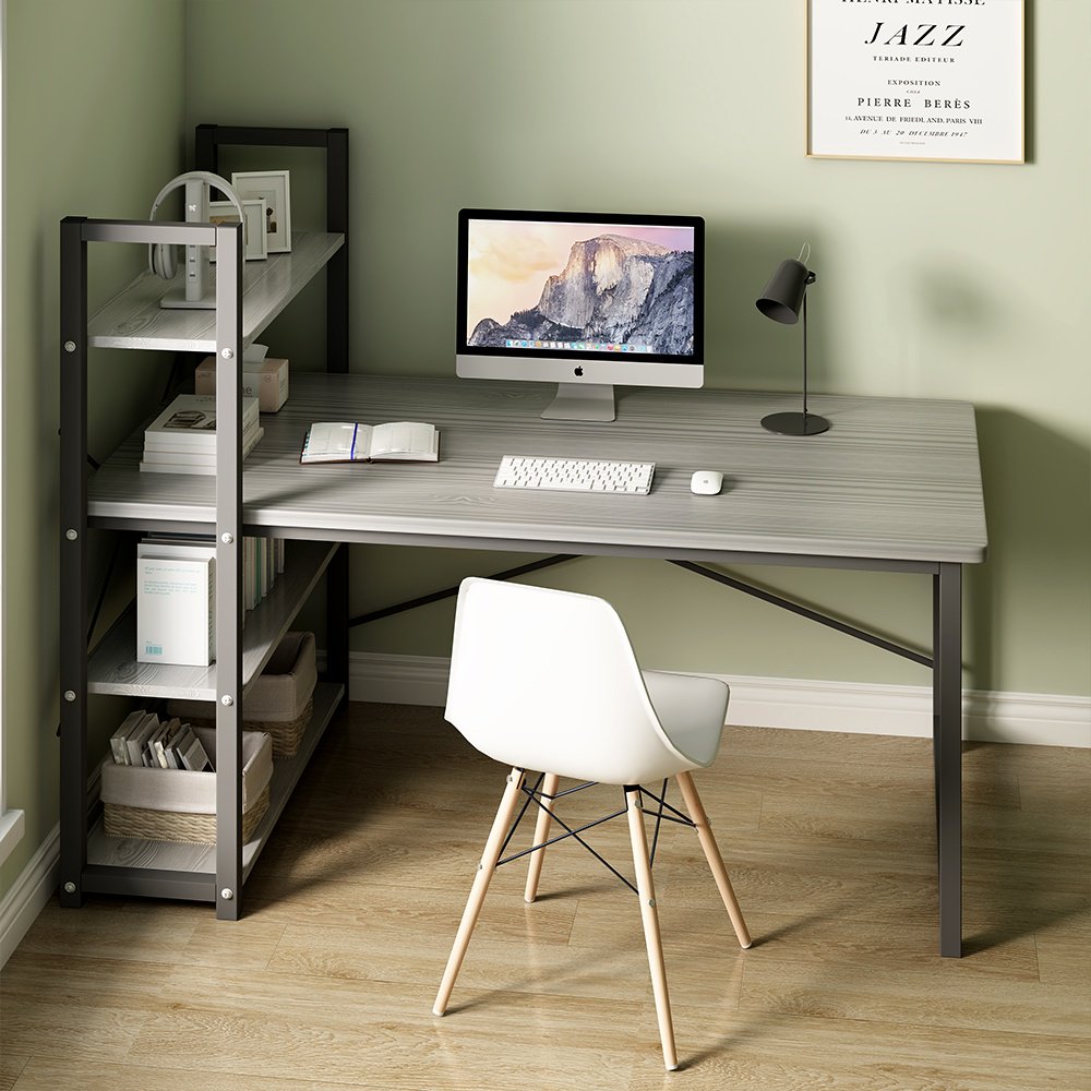 Стол компьютерный ART-Wave TB-25011-grey, 140х60x110 см, серый