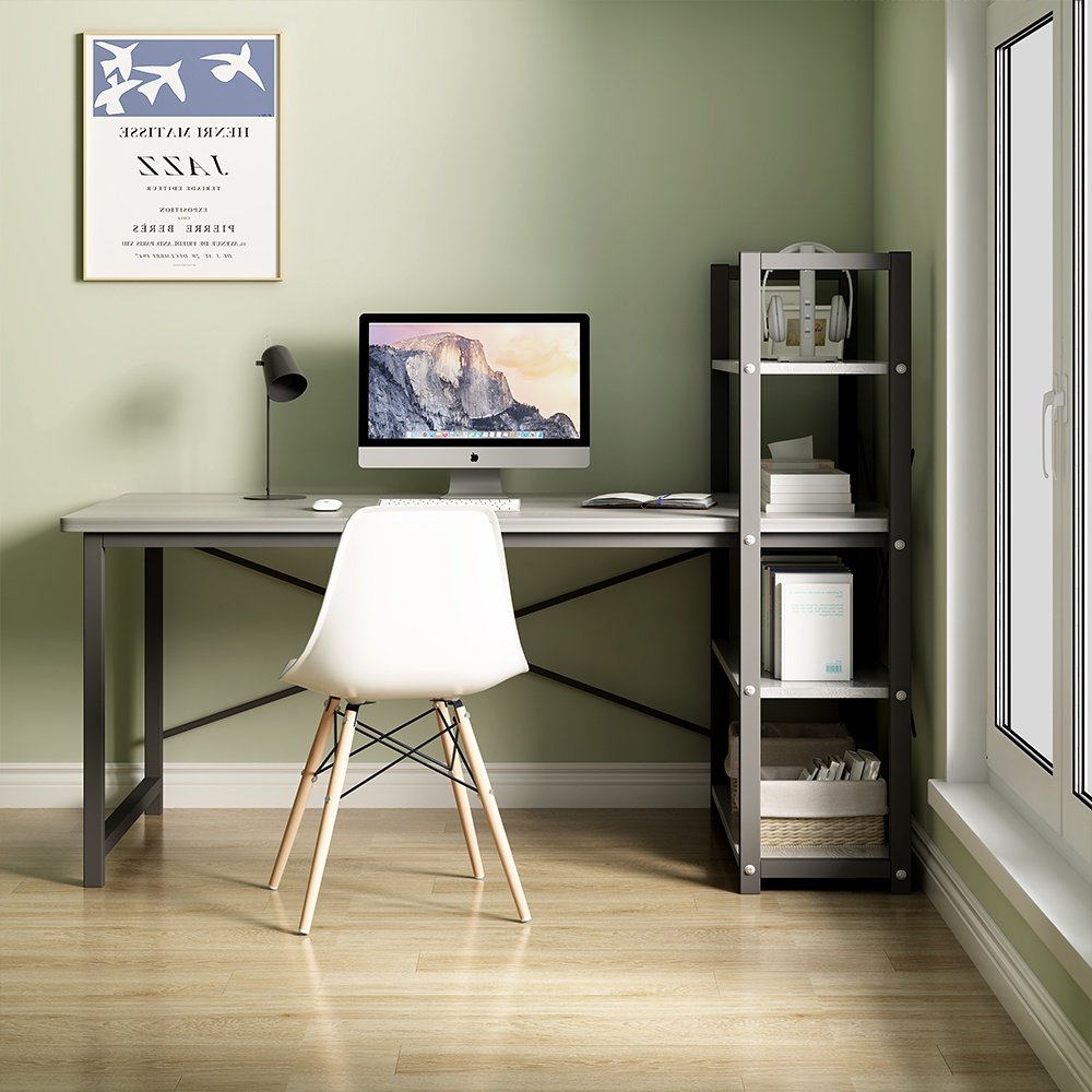 Стол компьютерный ART-Wave TB-25011-grey, 140х60x110 см, серый
