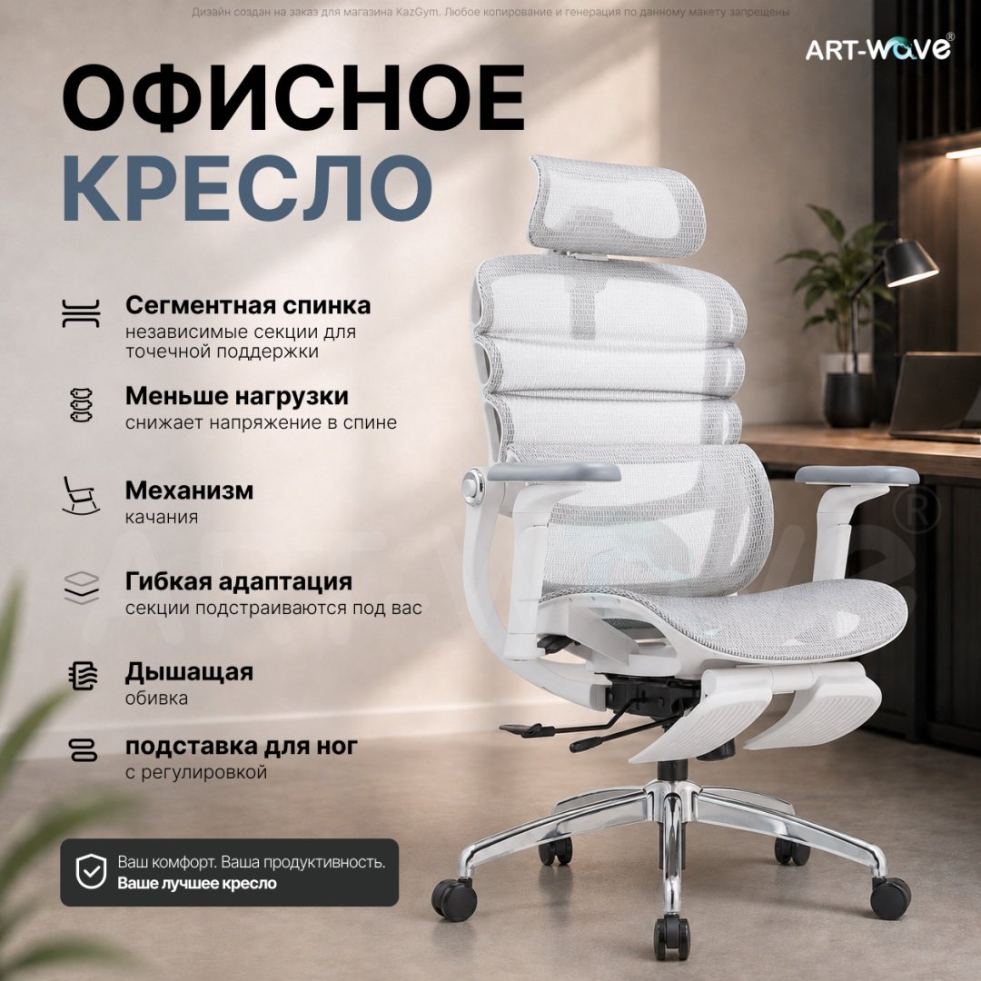 Офисное кресло ART-Wave K3-05, серый купить,99990