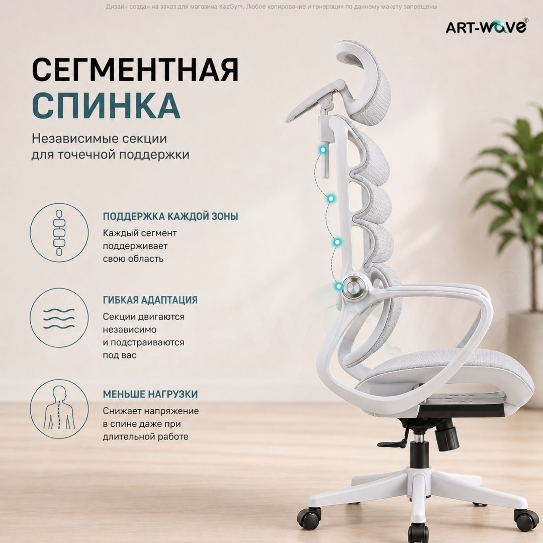 Офисное кресло ART-Wave K3-02, серый купить,68990