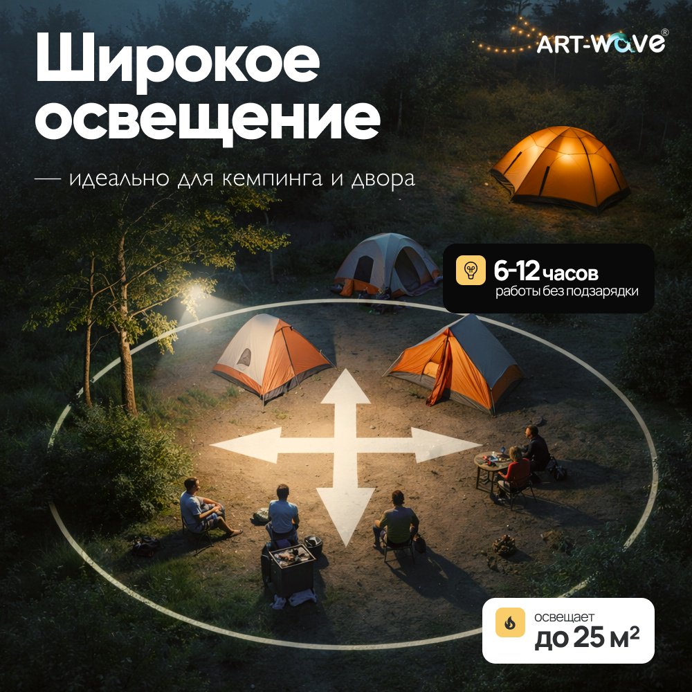 Фонарь ART-Wave FL-4 кемпинговый желтый купить,NaN