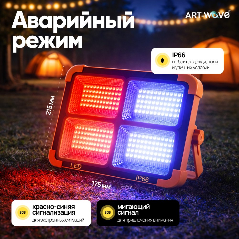 Фонарь ART-Wave FL-4 кемпинговый желтый купить,NaN