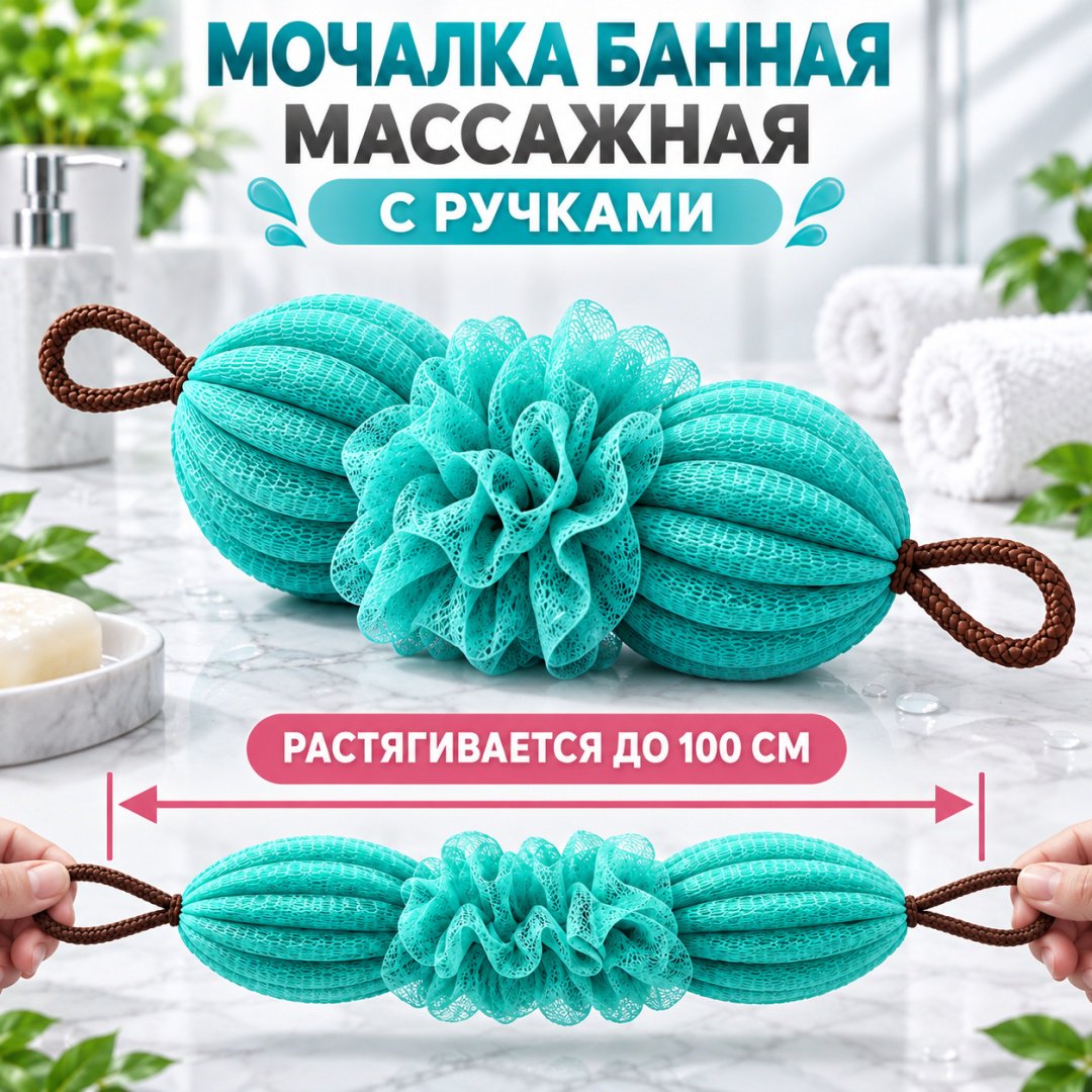 ART-Wave мочалка для тела, универсальное бирюзовый 1 шт
