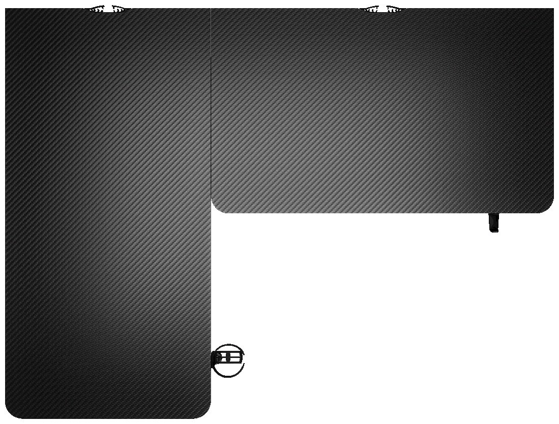 Стол компьютерный AndaSeat Wind Seeker, 160х60x75 см, черный