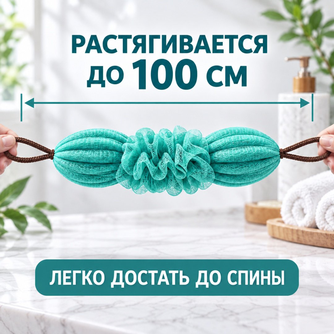 ART-Wave мочалка для тела, универсальное бирюзовый 1 шт
