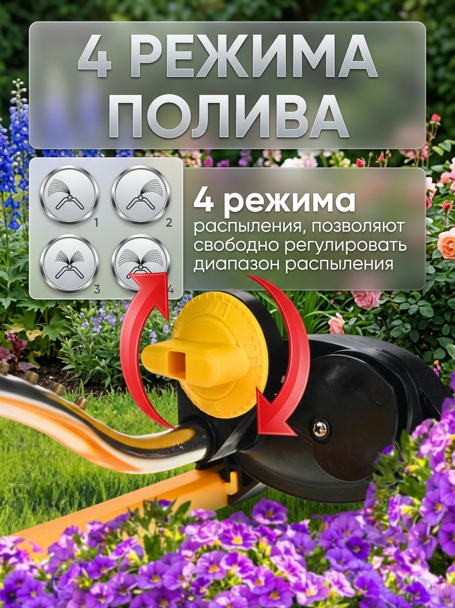 Осцилирующий дождеватель ART-Wave PH-A-05 D: 3/4 (19 мм), режимов полива: 4, 1 шт