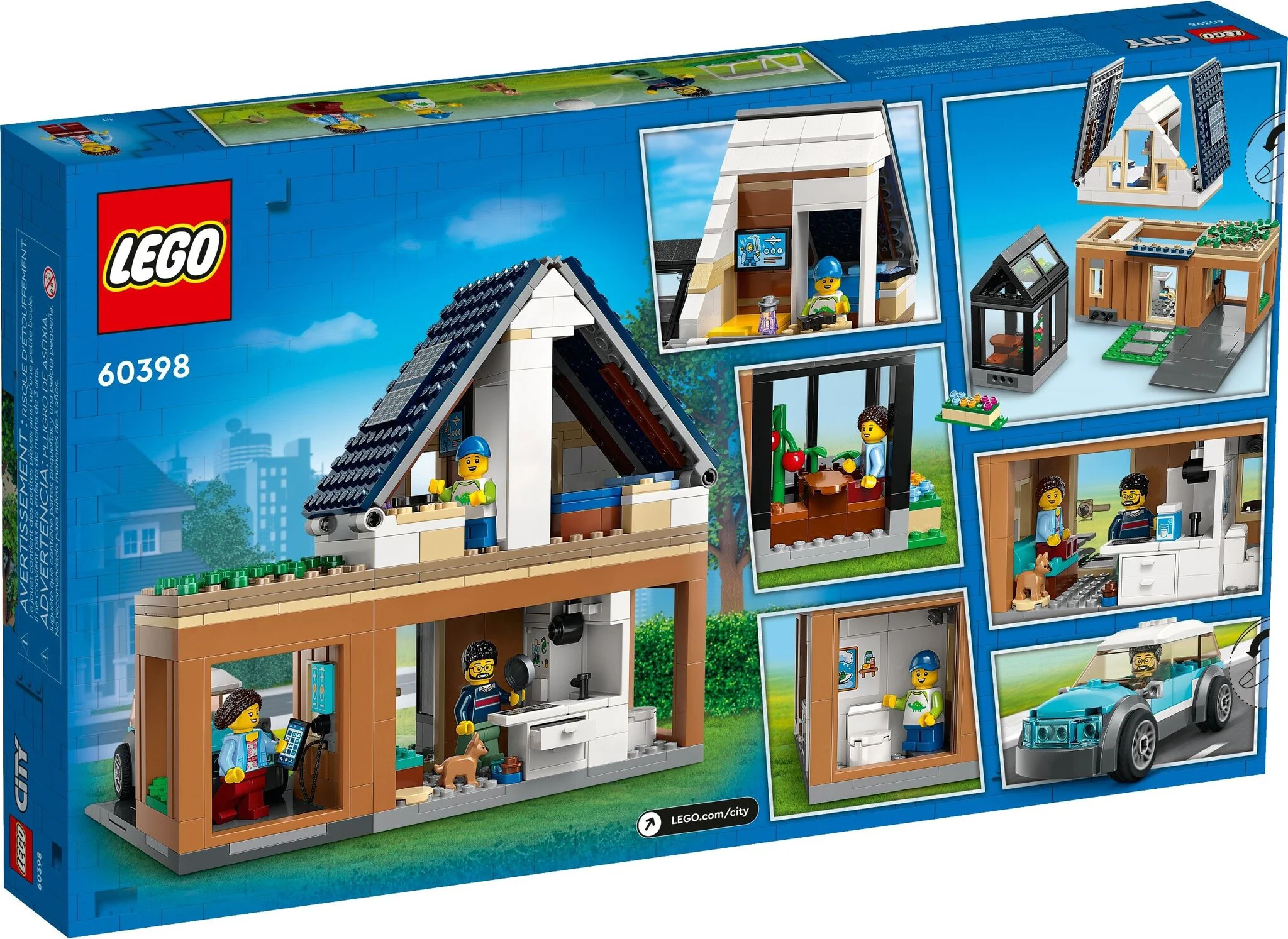 Конструктор LEGO Город Семейный дом и электромобиль 60398 купить,NaN