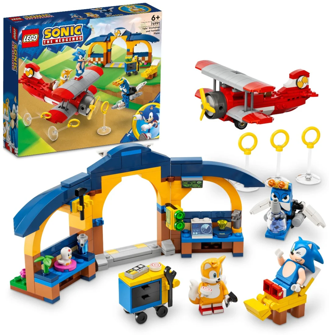 Конструктор LEGO Соник Мастерская Тейлза и Самолет Торнадо 76991 