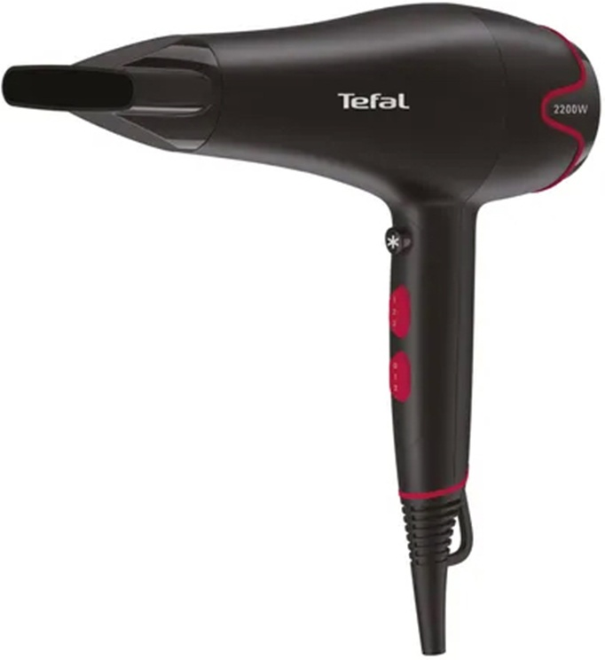 Фен Tefal HV5700D8 черно-красный