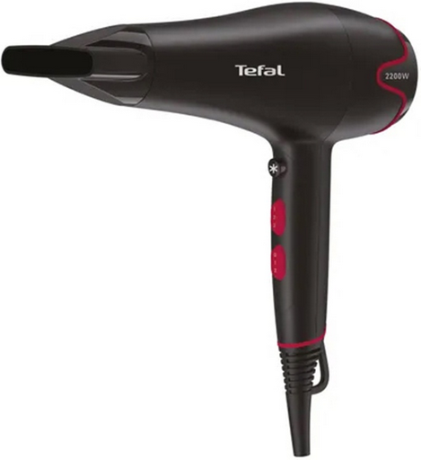 Фен Tefal HV5700D8 черно-красный