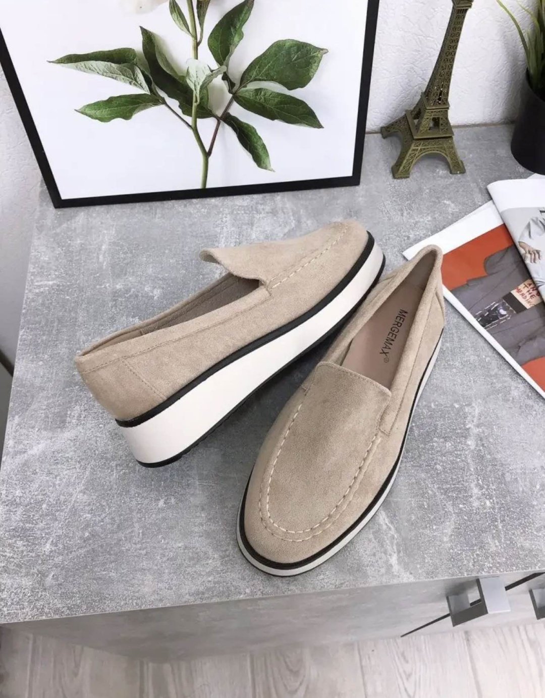 Мокасины Fashion бежевый, прозрачный