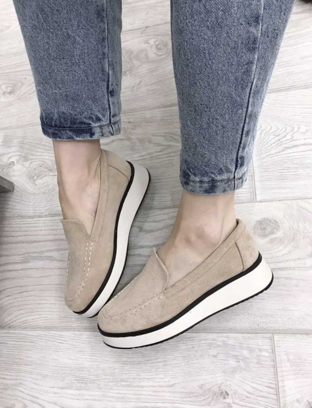 Мокасины Fashion бежевый, прозрачный