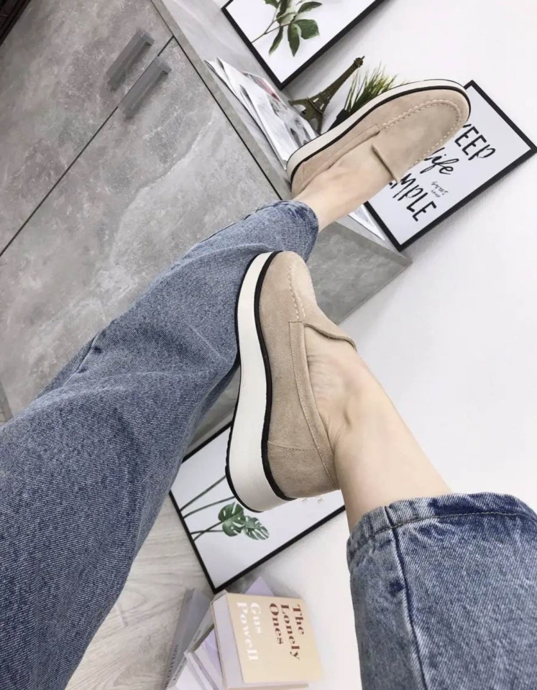 Мокасины Fashion бежевый, прозрачный