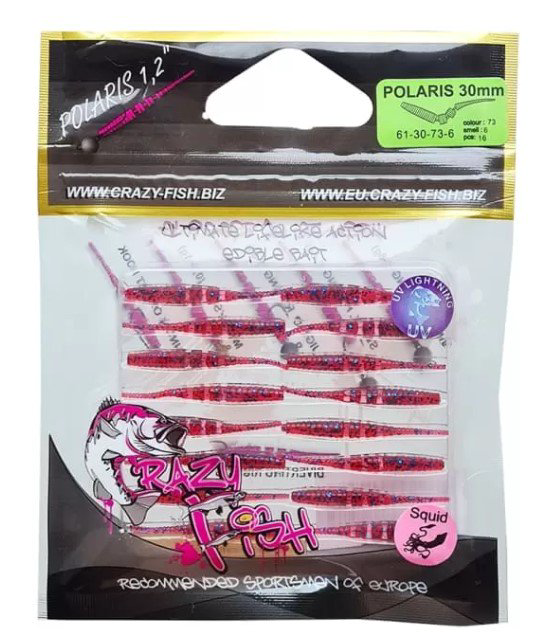 Силиконовая приманка Crazy Fish Polaris 1.2" 61-30-73-6 30мм 0,1гр 16шт