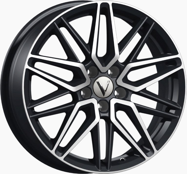 Вектор B233 7x18/5x108 D54.1 ET37 4 диска черный, серебристый купить,NaN