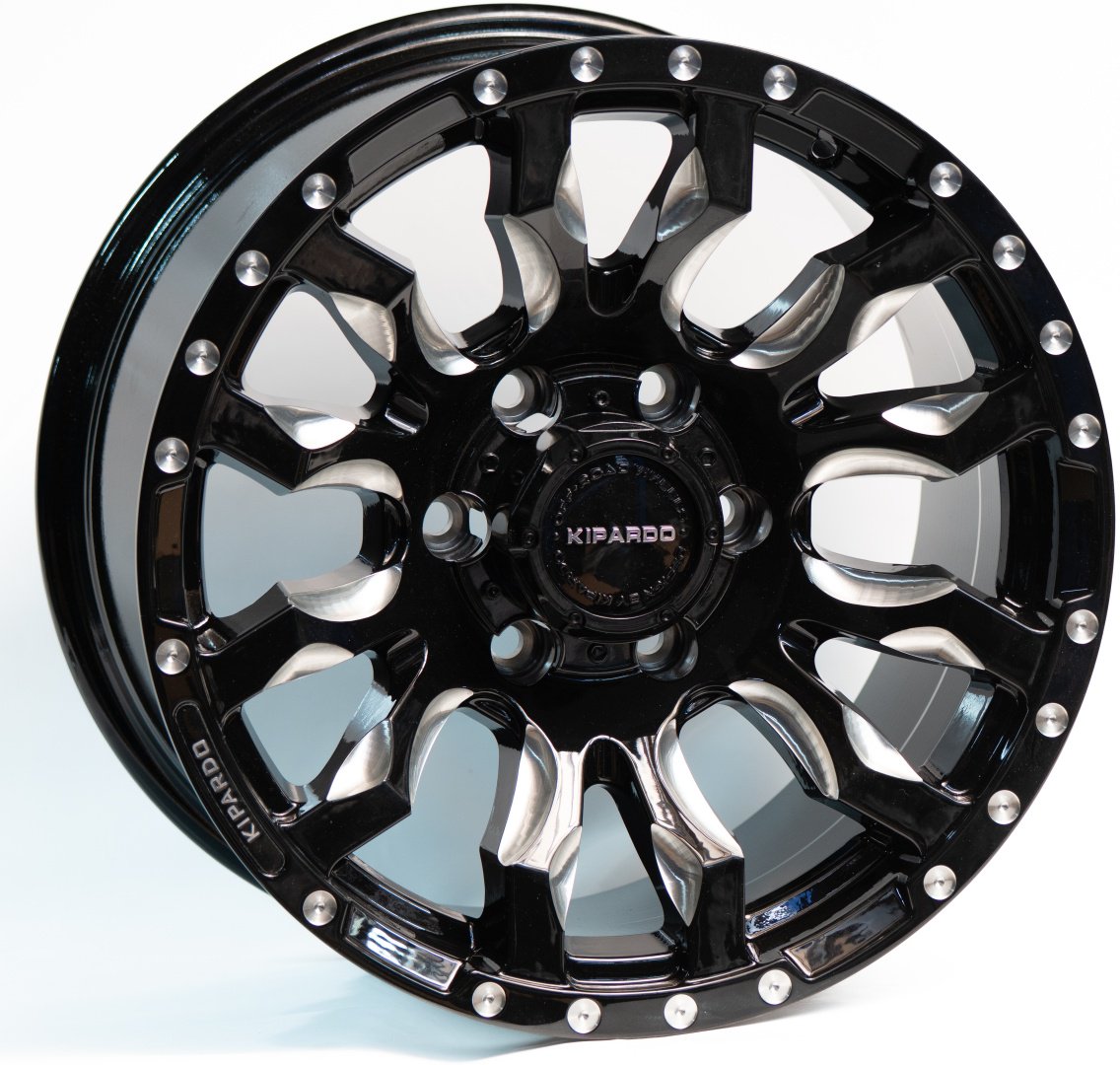 Kipardo 6802 LX1453 9x17/6x139.7 D110.1 ET12 4 диска черный, серебристый купить,NaN