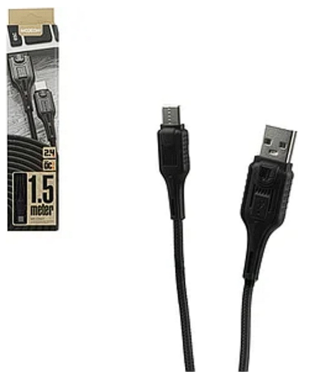 Кабель Moxom USB 2.0 (M), micro-USB 2.0 (M), 1.5 м, черный купить,NaN