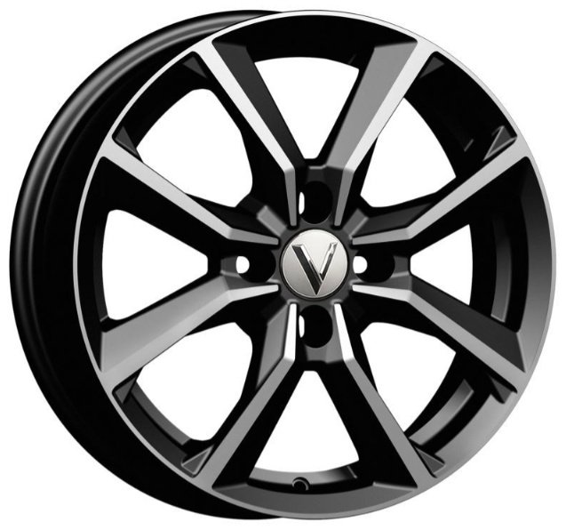Вектор B271 6x16/4x100 D60.1 ET51 4 диска черный, серебристый купить,NaN