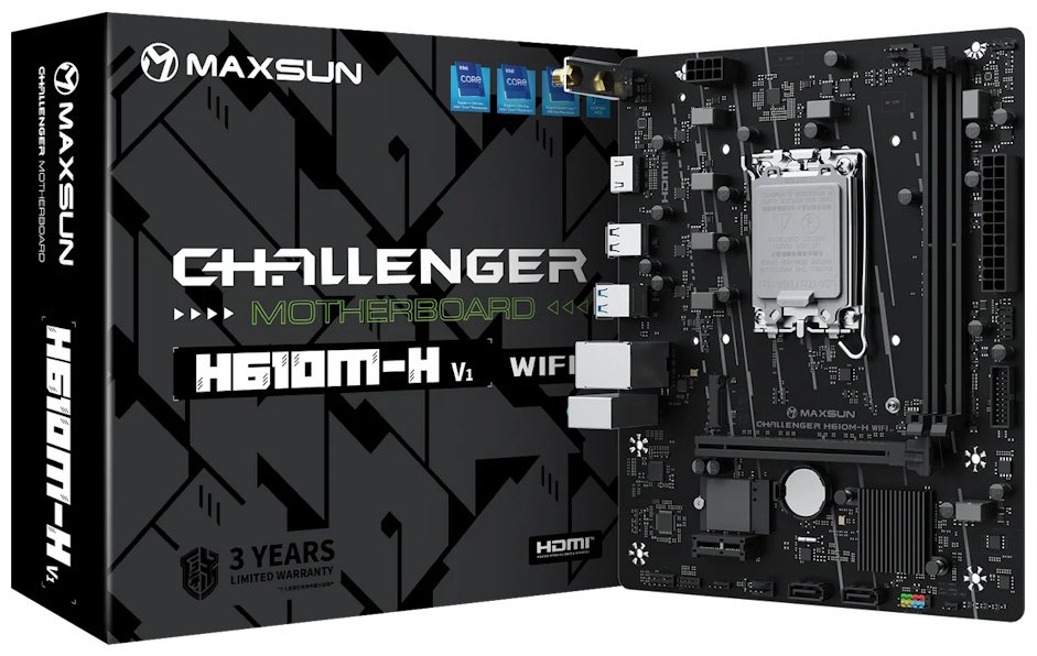 Материнская плата MAXSUN MS-Challenger H610M-H V1 WIFI купить,NaN