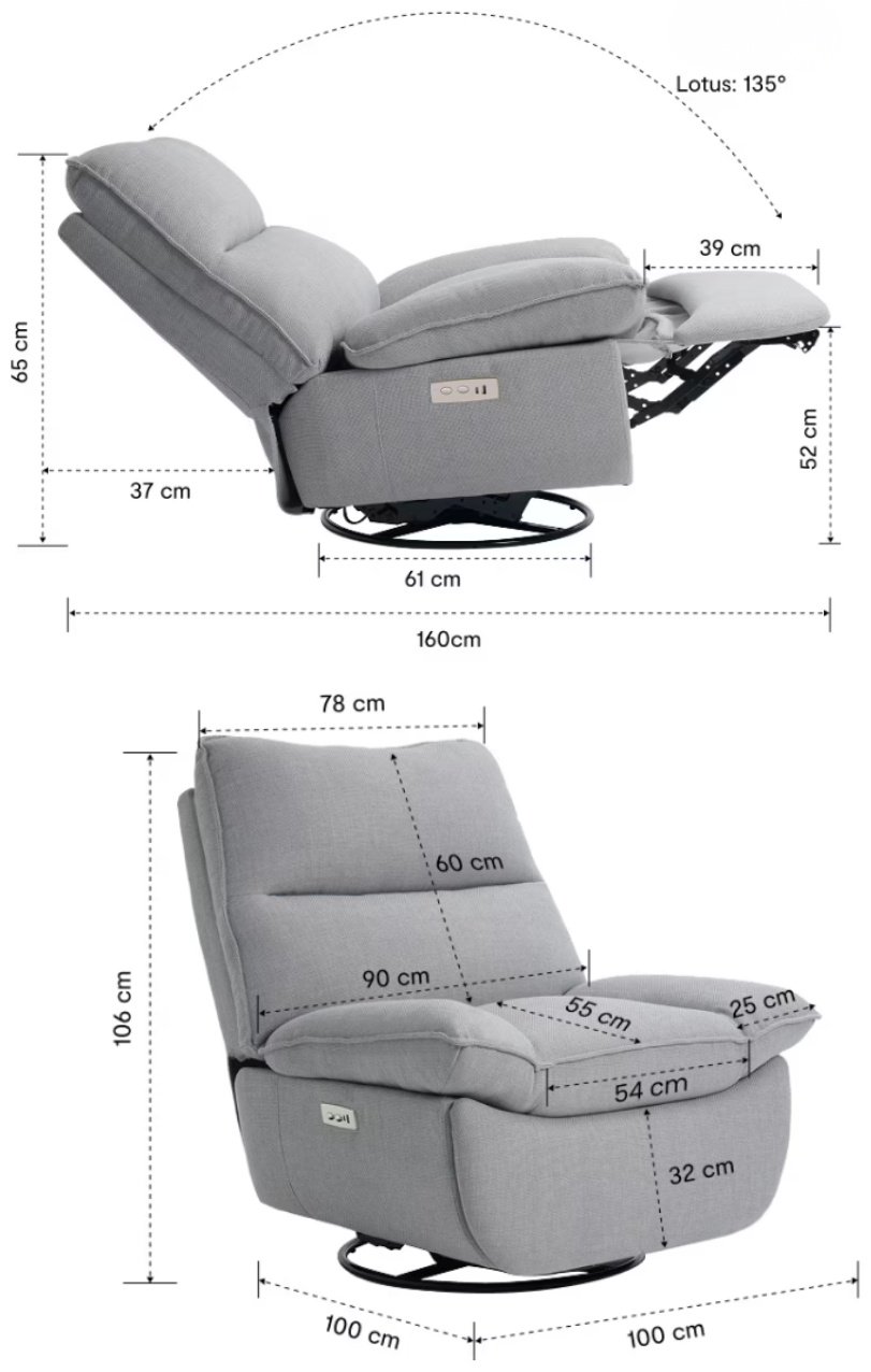 Кресло-реклайнер FLEXISPOT XR6F-LG , обивка лен, серый купить,NaN