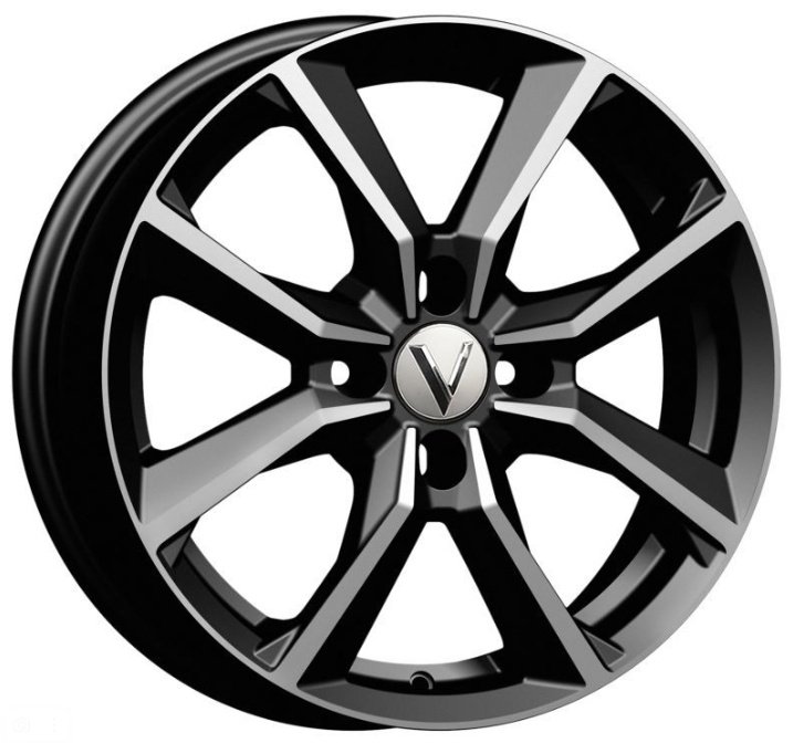 Вектор B271 6x16/4x108 D63.3 ET47.5 4 диска черный, серебристый купить,NaN