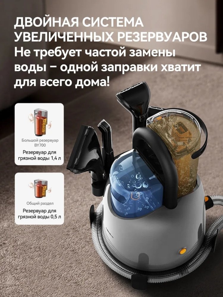 Пароочиститель Deerma BY700 NEW серебристый купить,NaN