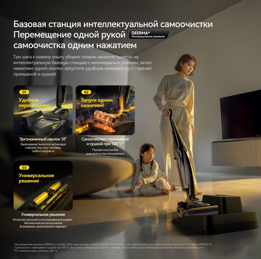 Пылесос Deerma DEM-VX100 ULTRA S черный купить,NaN