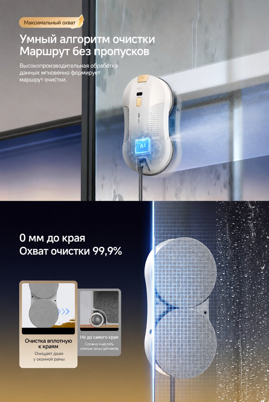 Стеклоочиститель Deerma DEM-C50s Ultra белый купить,NaN