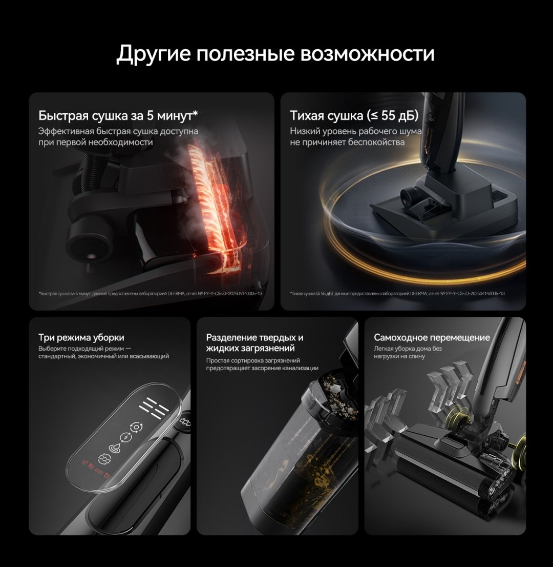 Пылесос Deerma DEM-VX100 ULTRA S черный купить,NaN
