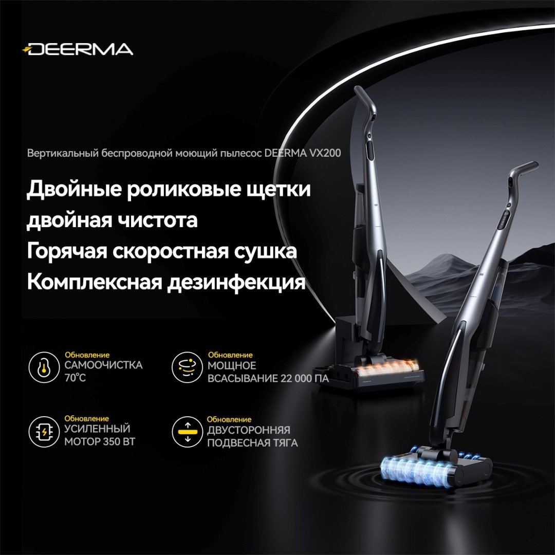 Пылесос Deerma VX200 черный купить,NaN