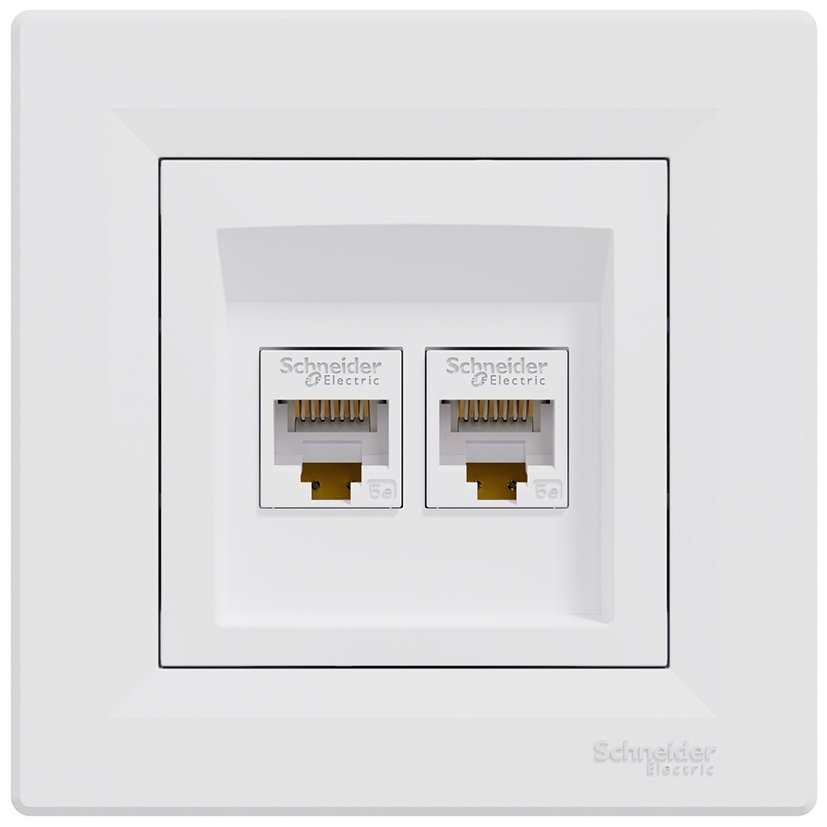 Компьютерная розетка (RJ45) Schneider EPH4400121, белый купить,NaN