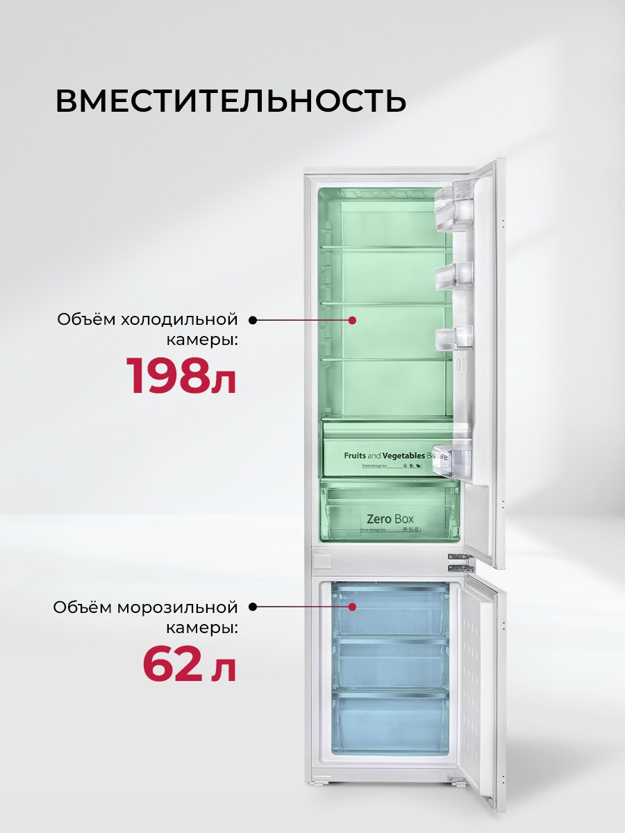 Холодильник LEX LBI193.3ID белый купить,NaN
